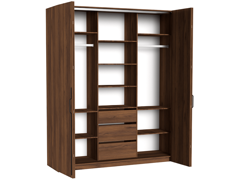  Selsey bari - armoire - 200 cm - noyer warmia Bari - Conforama E