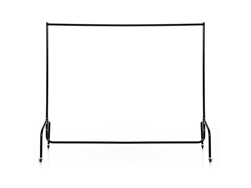  Portant à vêtements à roulettes, barre de suspension robuste, capacité de charge de 140 kg, 180 x 60 x 170 cm, portant en acier noir  - Conforama B