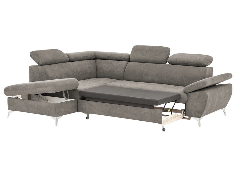 Canapé d'angle gauche convertible 4 places en tissu ALLY 2 coloris sable - Conforama F