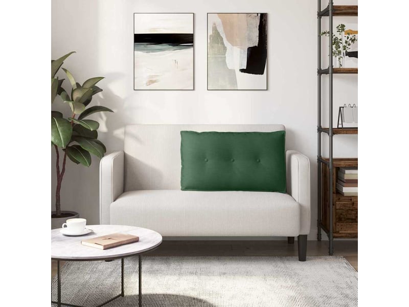  Coussin de dos, coussin de dossier vert jungle 80 x 50 cm tissu en velours côtelé cf55116  - Conforama D
