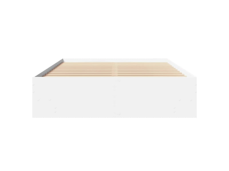  Lit double- lit adulte -  cadre de lit sans matelas blanc 120x190 cm bois d'ingénierie  - Conforama D