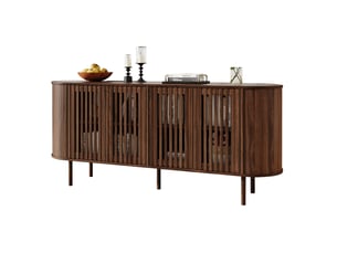 Buffet 4 porte(s) 0 tiroir(s) TCQPZ - 160 cm coloris bois foncé