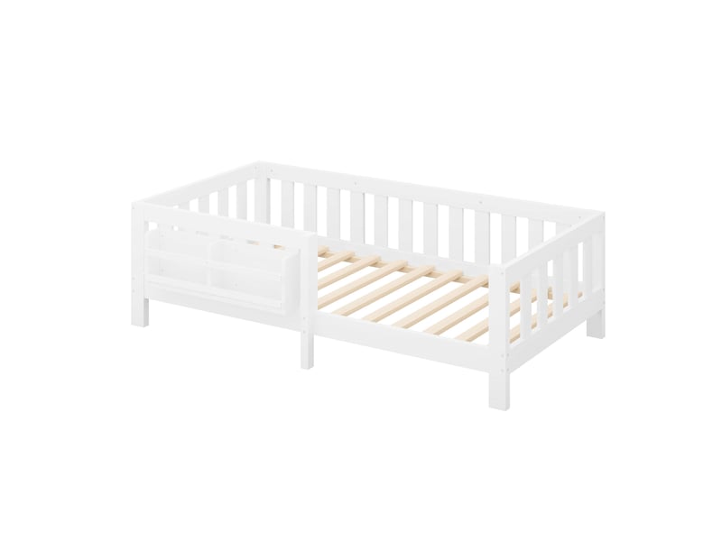 Lit enfant 90x200 cm – avec barrières de sécurité – blanc (matelas non inclus) - Conforama W