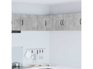Meuble mural de cuisine, armoire d'angle cuisine lucca gris béton 57x57x40cm