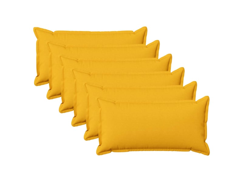  Lot de 6 coussins, coussins décoratifs houten jaune clair lin synthétique cf56557  - Conforama B