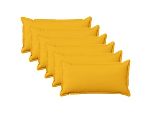 Lot de 6 coussins, coussins décoratifs houten jaune clair lin synthétique cf56557