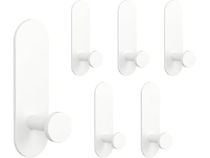6 pièces patère salle de bain étanche crochet porte manteau convient pour de cuisine bureau chambre, blanc
