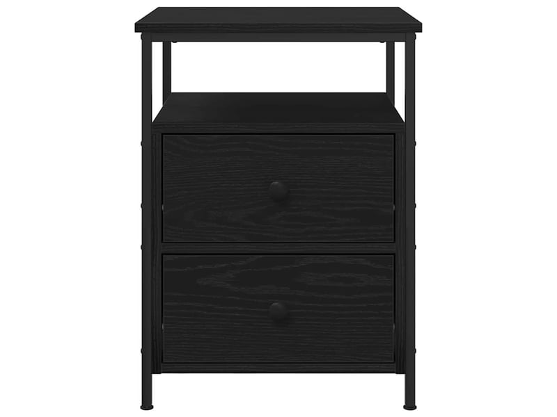  Table de chevet - cabinet de chevet - table de nuit chêne noir 34 x 35,5 x 50 cm  - Conforama E