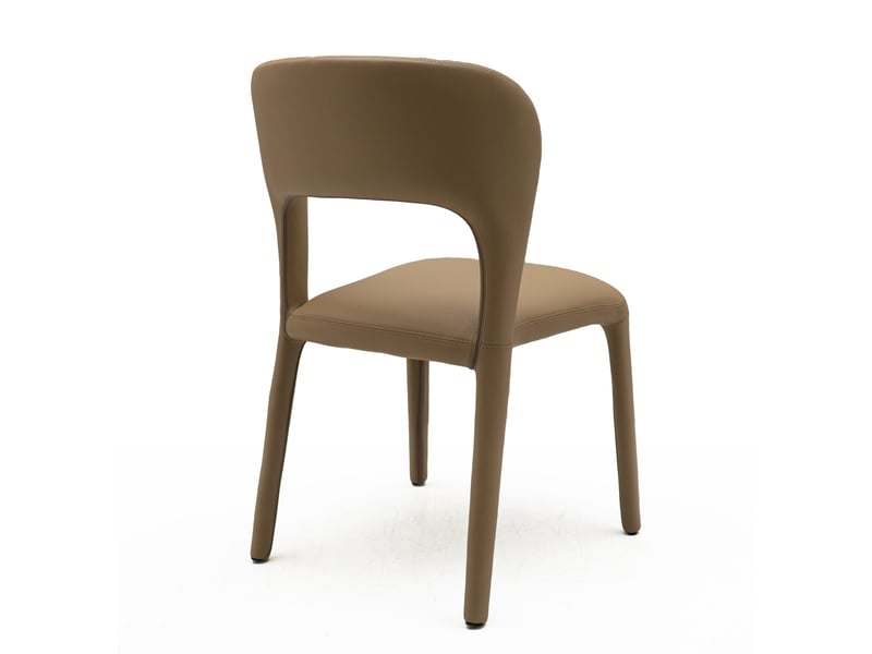  Lot de 4 chaises recouvertes de similicuir couleur vison  - Conforama W