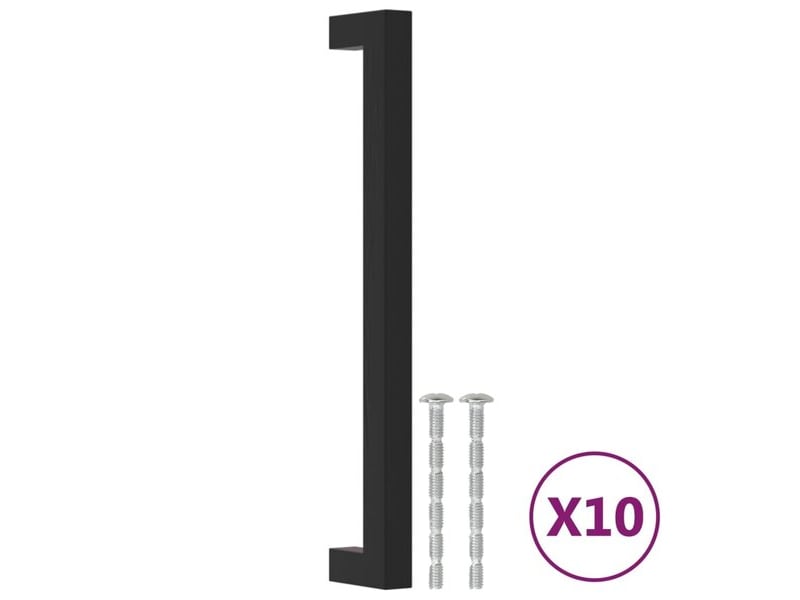  Bouton d'armoire vidaxl, 192 mm, noir  - Conforama C