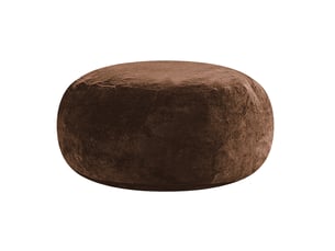 Fauteuil poire fixe pliable 100 x 100 x 50 cm marron, en mousse et billes, idéal pour se détendre chez vous