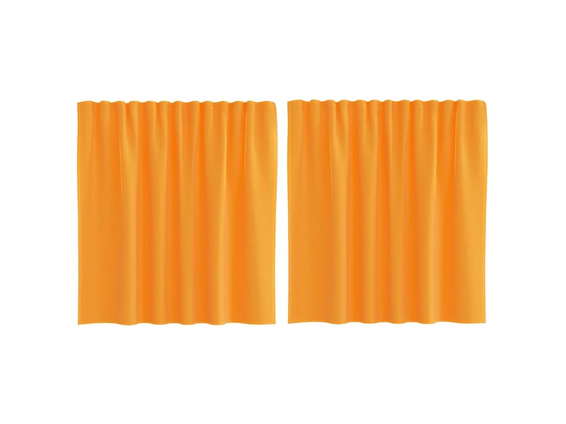  Lot de 2 rideaux en voile, voilages à œillets orange cf44279  - Conforama A