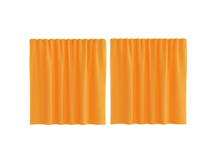 Lot de 2 rideaux en voile, voilages à œillets orange cf44279