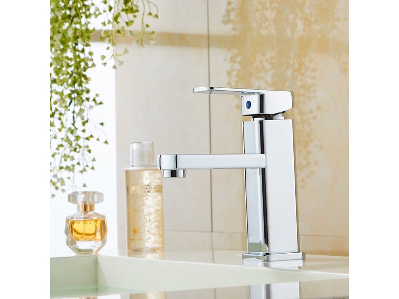  Robinet de salle de bain en alliage – eau froide et chaude, argent  - Conforama B