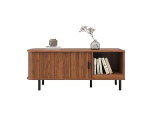 Table basse ovale coloris marron <strong></strong> <strong></strong> - 40 cmx110 cm