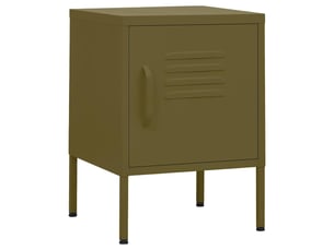 Lot de 2 tables de chevet - cabinet de chevet - table de nuit vert olive 35x35x51 cm acier