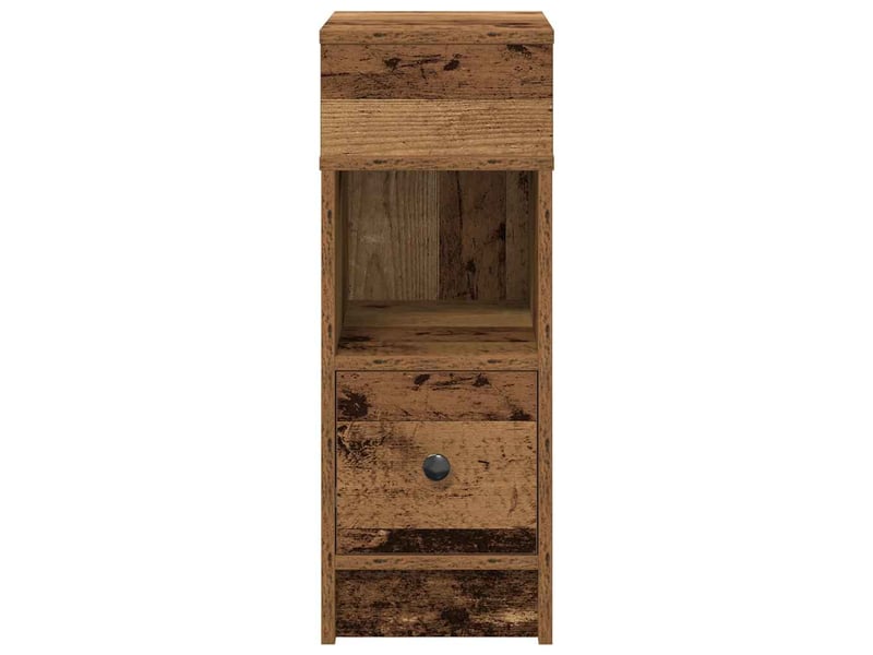  Table de chevet - cabinet de chevet - table de nuit avec tiroir en bois ancien 25x31x66 cm  - Conforama C