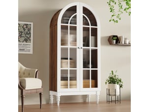 Vitrine coloris bicolore 3 étagère(s) <strong>MODENVIE</strong> <strong></strong> - 76 cmx165 cm