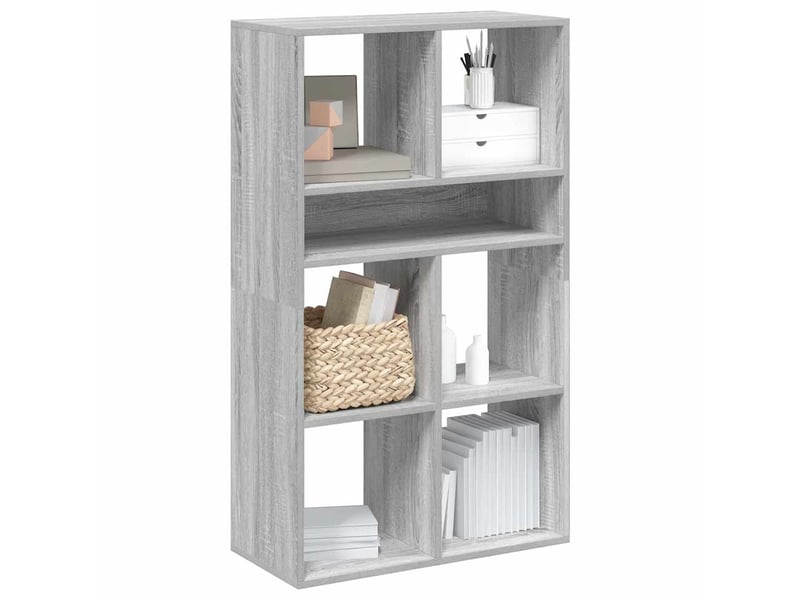  Bibliothèque, meuble de rangement salon sonoma gris 66x31x112 cm bois d'ingénierie  - Conforama B