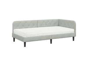 Lit simple 90x200 cm    coloris gris