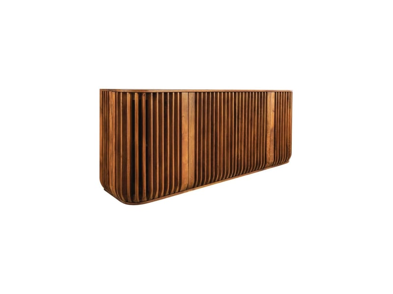  Buffet ritmo 4 portes en bois massif de manguier et d'acacia foncé - marron - 170 cm  - Conforama A
