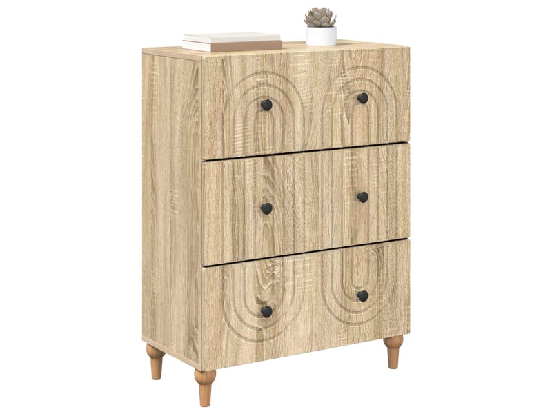  Armoire de rangement bureau, armoire à tiroirs chêne sonoma 66 x 34,5 x 90 cm shl7866  - Conforama C