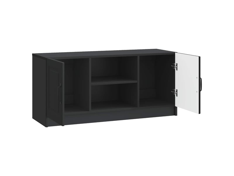  Meuble tv - banc tv - meuble de rangement noir 102 x 34,5 x 47 cm bois d'ingénierie  - Conforama E
