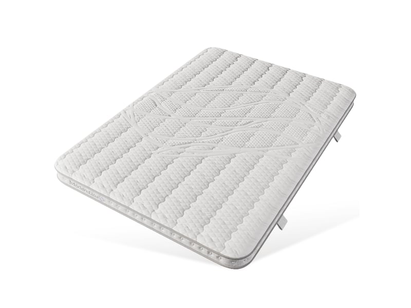 Matelas hybride 140 × 200 cm 2 places 7 zones, h3, en mousse froide et ressorts, blanc - Conforama A