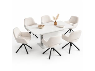 Ensemble table rectangulaire  6 chaise(s)  <strong>STILVORA</strong> <strong></strong> 