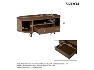 Table basse  coloris bois foncé <strong></strong> <strong></strong>