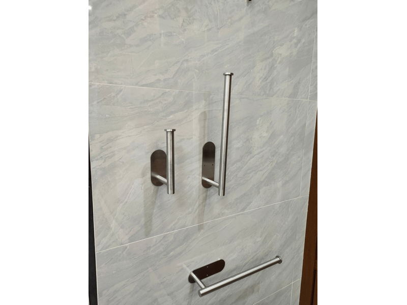  Porte-papier toilette mural, porte-papier toilette en acier inoxydable 304, porte-papier toilette sans perçage, argent, taille unique  - Conforama E