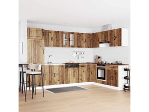 Meuble sous évier 2 pcs bois ancien bois d'ingénierie