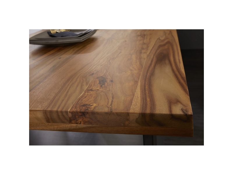  Table loden – rectangulaire 160 cm – bois sheesham et métal – style industriel  - Conforama D