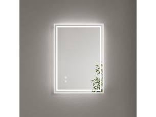 Emke miroir lumineux salle de bain 50x70cm, miroir led avec l'éclairage, interrupteur tactile, anti-buée, lumière blanche froide