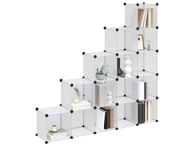  Cubes de rangement 15 pcs transparent pp  - Conforama D
