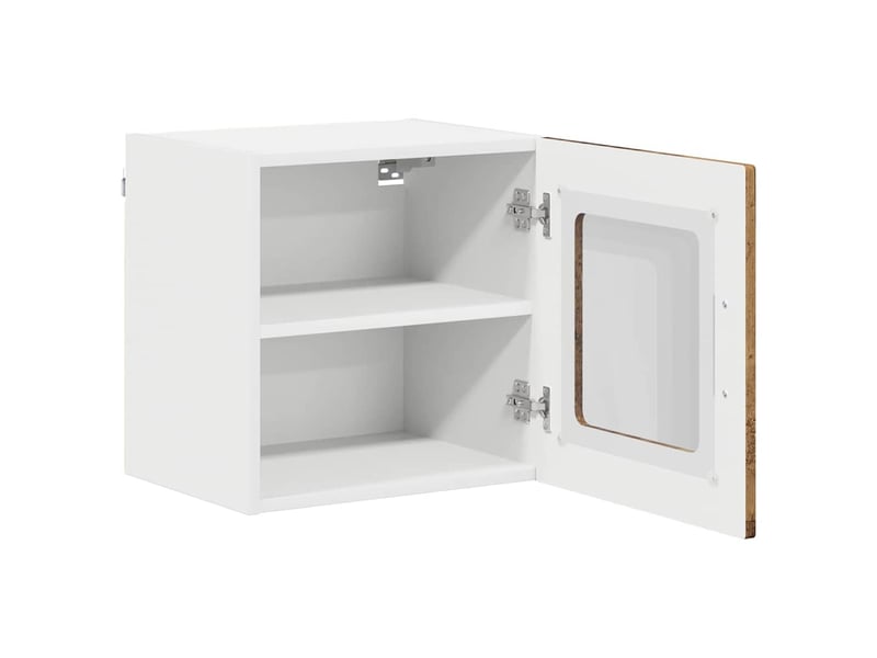  Meuble mural de cuisine, cabinet en verre mural bois ancien 40x31x40cm shl6144  - Conforama E