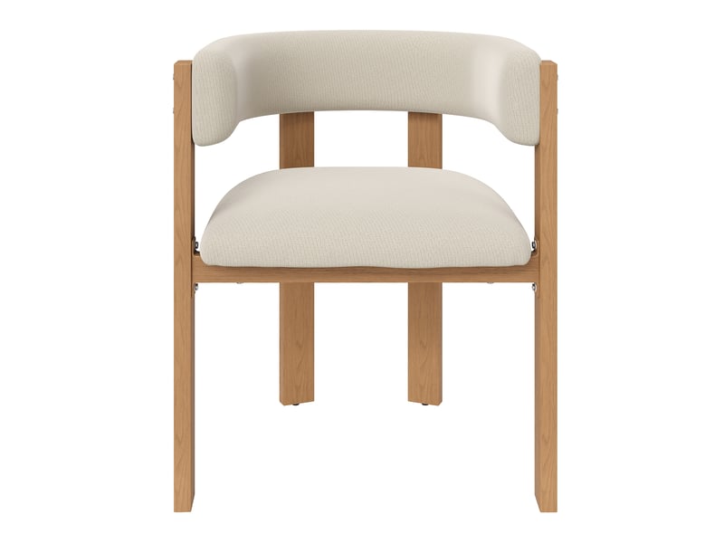  Lot de 2 chaises de salle à manger 47x48x72,5 cm, rembourrage épais, meuble cuisine, meuble salon, beige+naturel, métal  - Conforama A