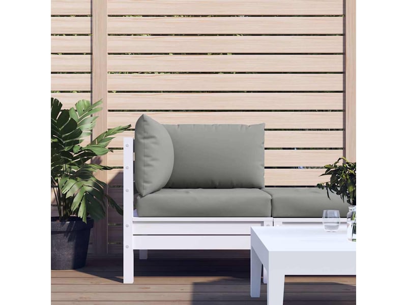  Lot de 3 coussins de palette, coussins de canapé gris tissu oxford cf59678  - Conforama B