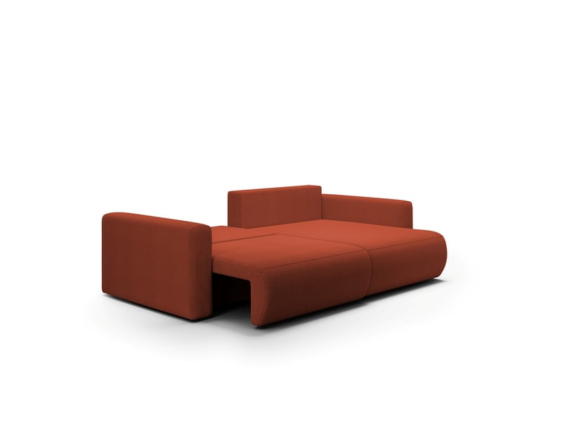  Canapé d'angle convertible 5 places welly rouge  - Conforama C