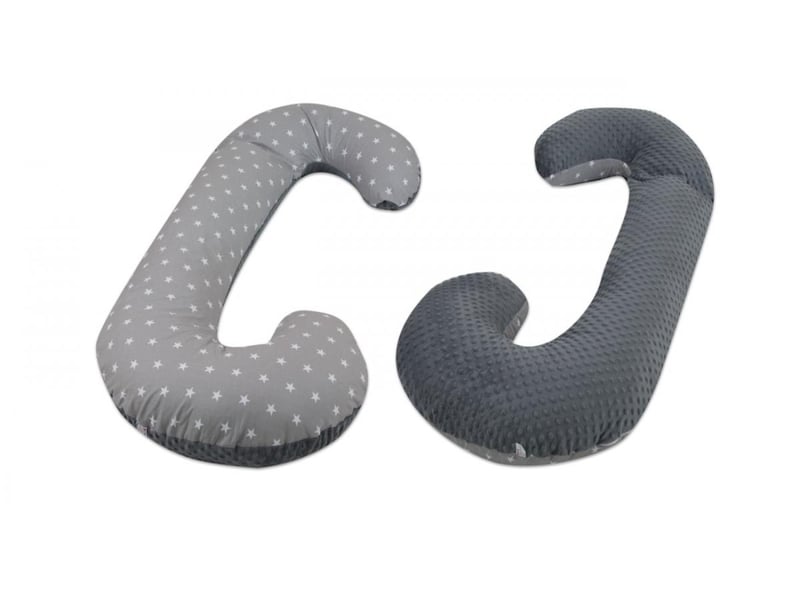  Coussin prepost natal usages multiples étoiles blanches sur fond gris  gris 42202327.9 - Conforama A