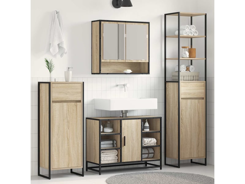  Cabinet de salle de bain sonoma 40x30x100 cm  - Conforama B