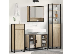 Cabinet de salle de bain sonoma 40x30x100 cm