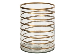 Photophore design en verre daria 20cm transparent