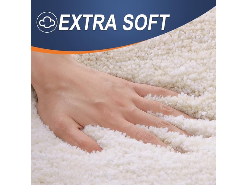  Tapis de bain en microfibre antidérapant - 16 x 24 pouces - beige clair  - Conforama C