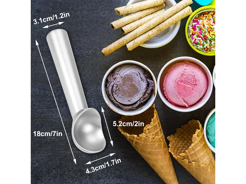  Cuillère à crème glacée 7 pouces – acier inoxydable  - Conforama C