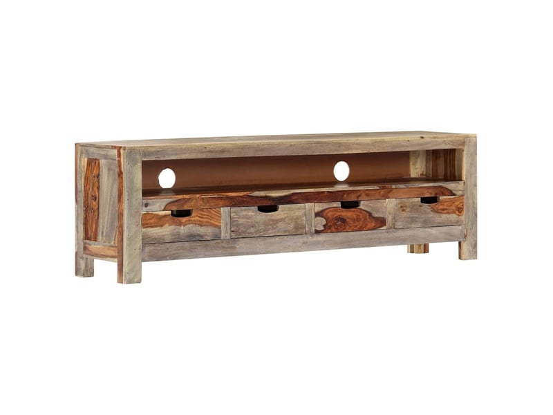  Meuble tv - banc tv - meuble de rangement bois massif 130x30x40 cm  - Conforama B