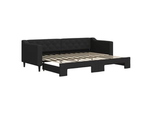 Lit simple 80x200 cm coloris noir