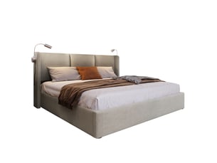 Lit coffre 160x200 cm MIVRAY    coloris beige