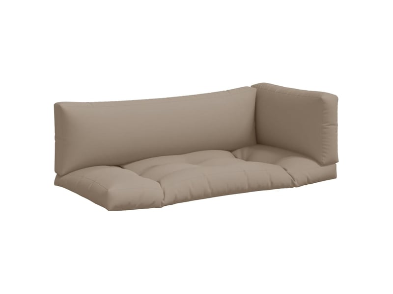  Lot de 3 coussins de palette, coussins de canapé taupe tissu cf59714  - Conforama A