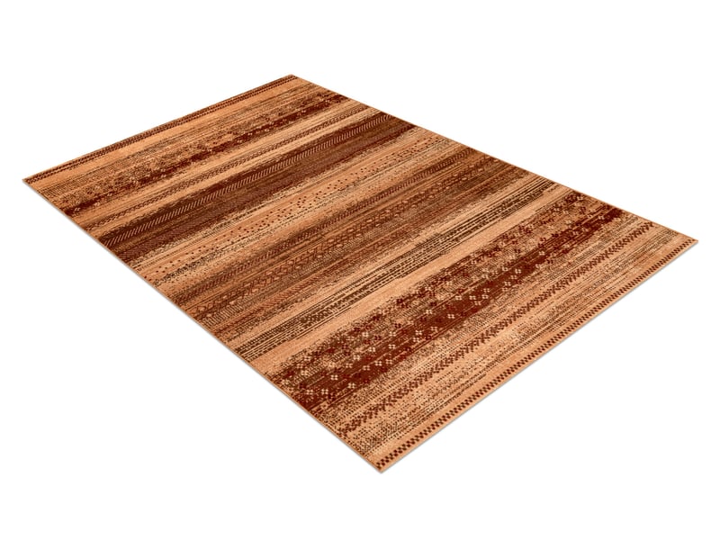 Tapis en laine kashqai 4338 100 ethnique, boho couleur saumon brunes 200x300 cm - Conforama C